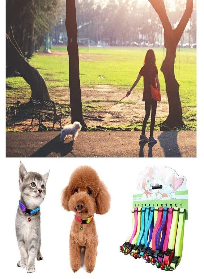 Pups&Pets طوق نايلون بألوان قوس قزح من Pups&Pets مقاس 10 مم للكلاب والجراء والقطط والقطط الصغيرة والأرانب والحيوانات الصغيرة (عبوة من 4 قطع - ألوان قوس قزح) - Image 2